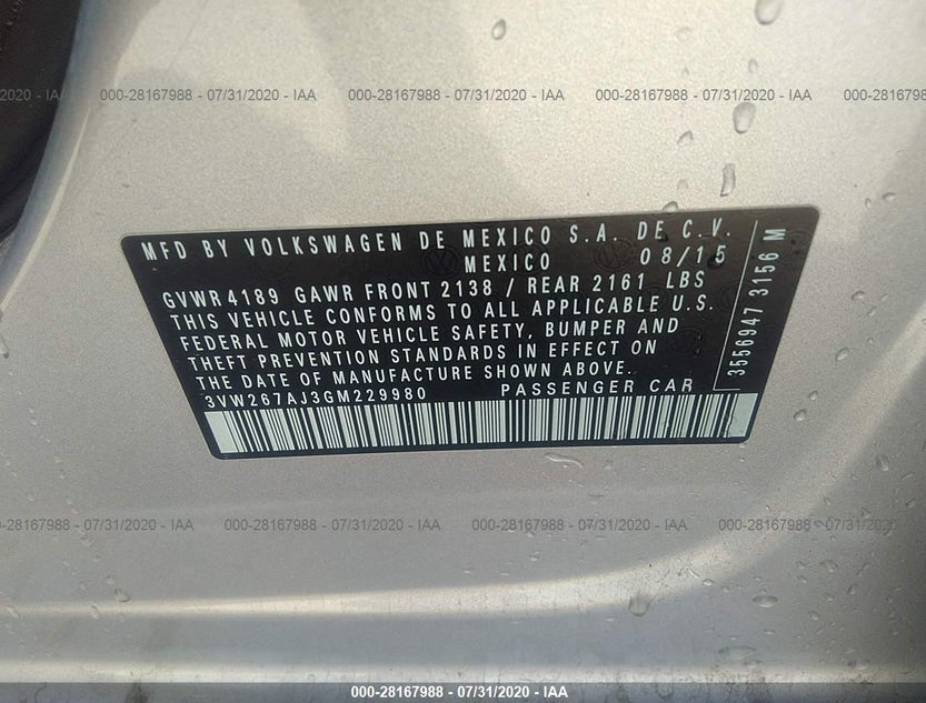 3VW267AJ3GM229980