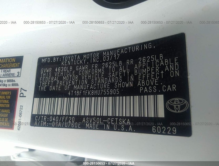 4T1BF1FK8HU755905