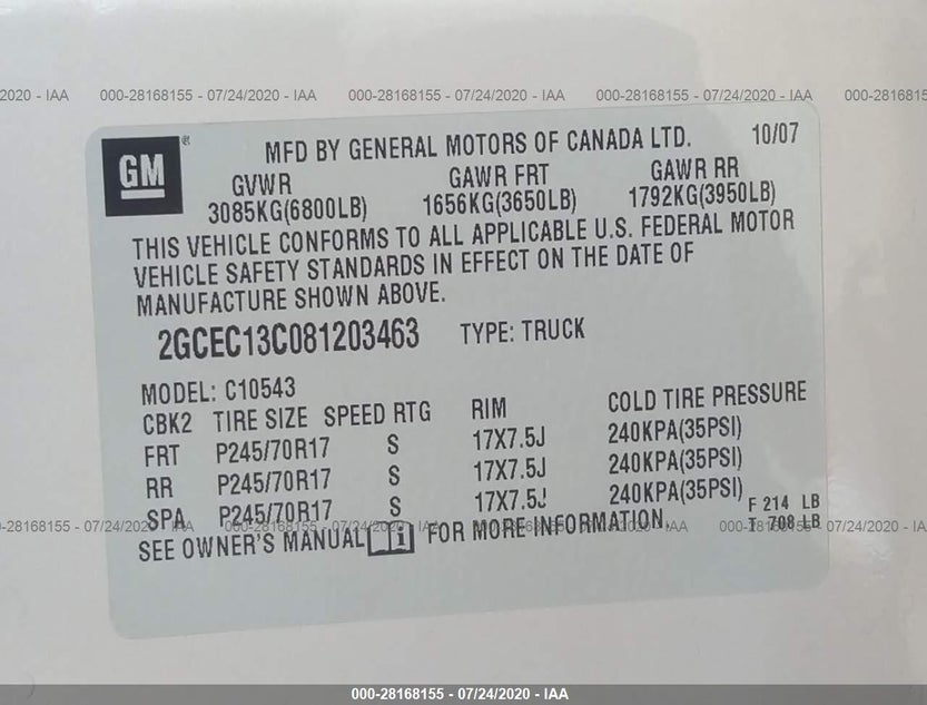 2GCEC13C081203463