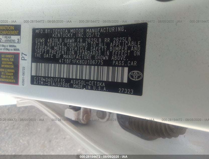 4T1BF1FK8CU106775