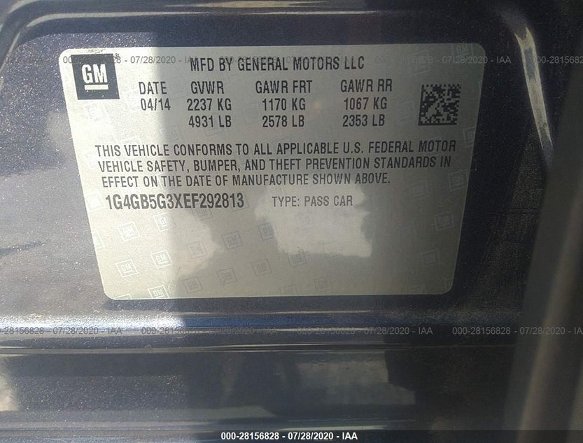 1G4GB5G3XEF292813