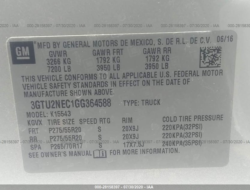 3GTU2NEC1GG364588