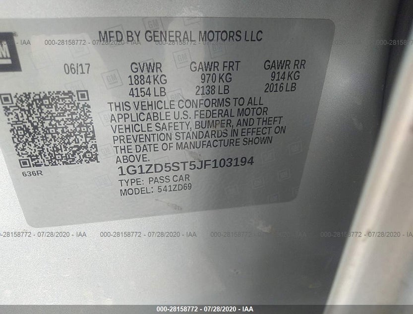 1G1ZD5ST5JF103194