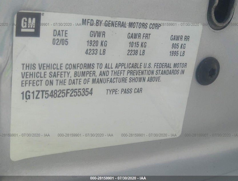 1G1ZT54825F255354