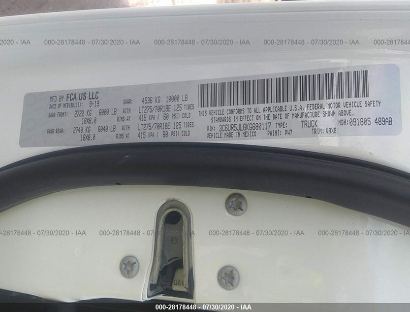 3C6UR5JL6KG680117