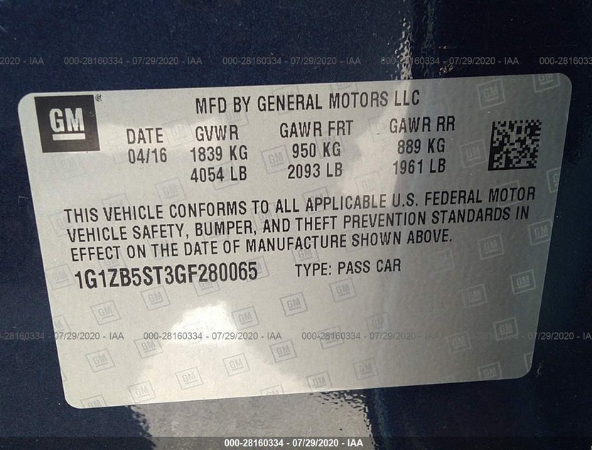 1G1ZB5ST3GF280065
