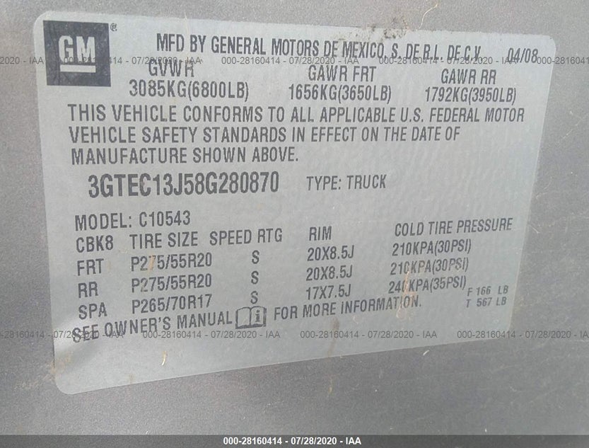 3GTEC13J58G280870