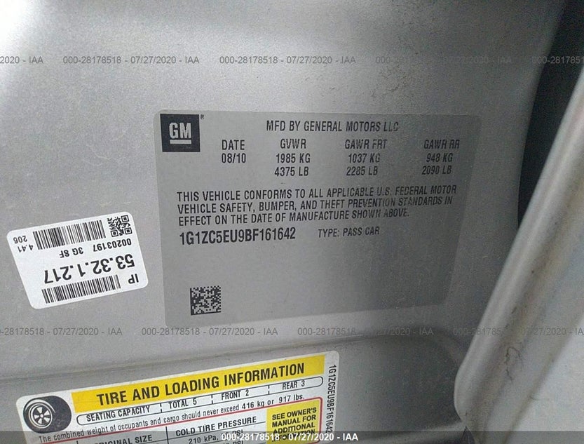 1G1ZC5EU9BF161642