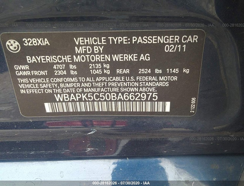 WBAPK5C50BA662975