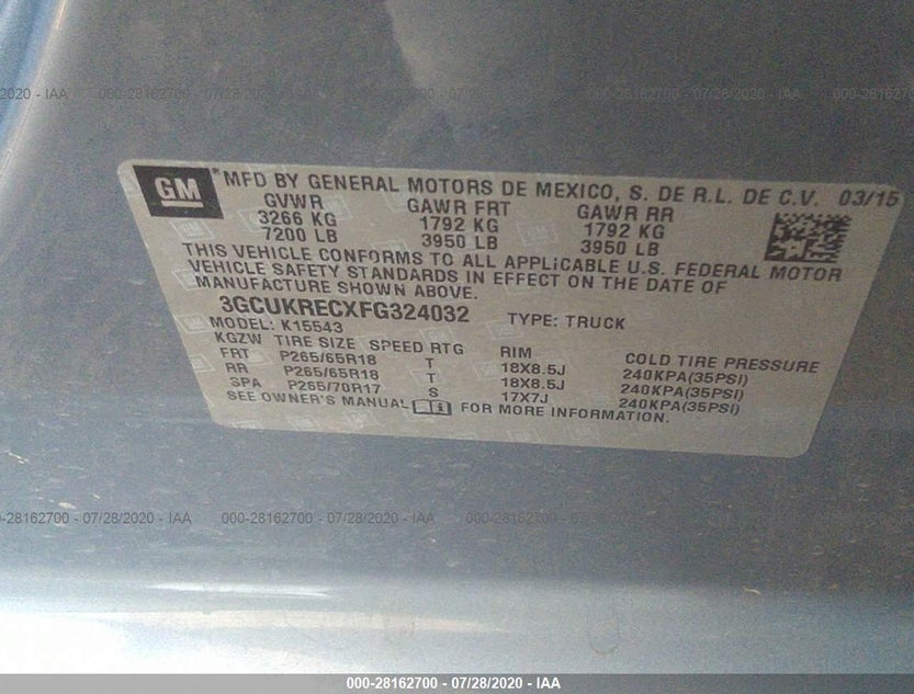 3GCUKRECXFG324032