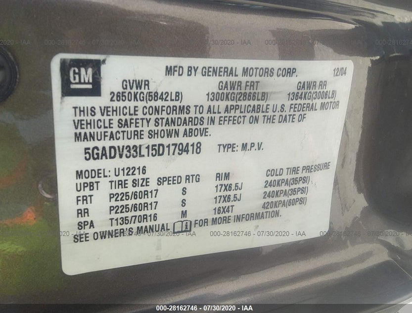 5GADV33L15D179418