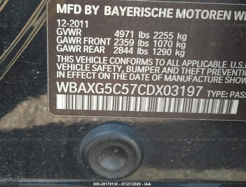 WBAXG5C57CDX03197