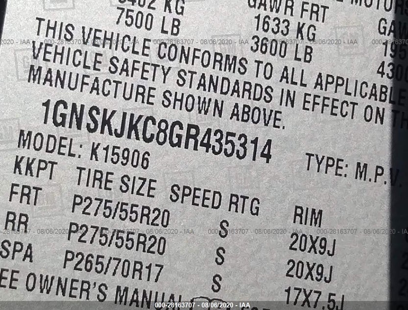 1GNSKJKC8GR435314