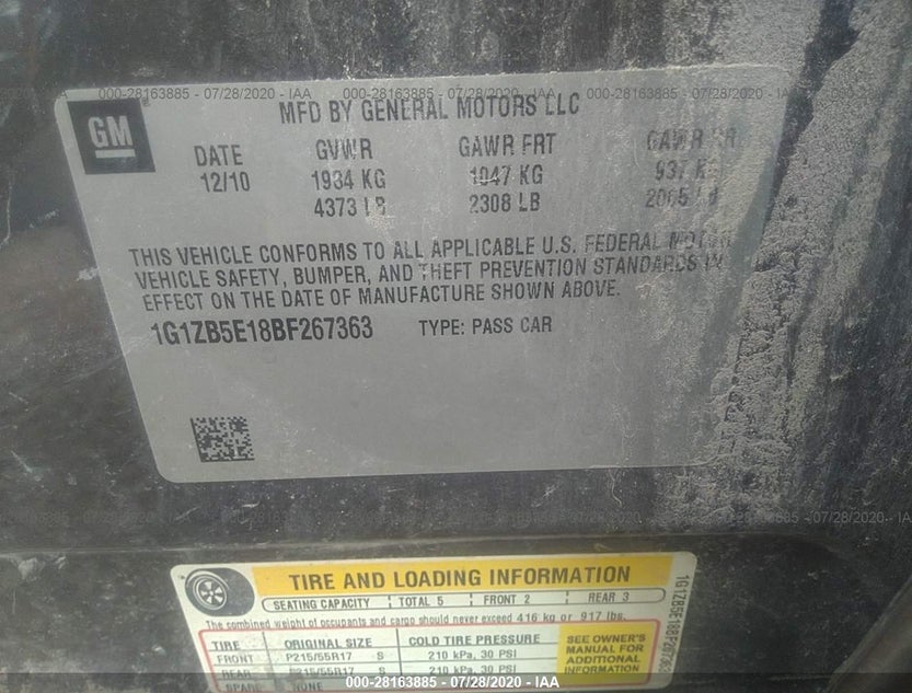 1G1ZB5E18BF267363