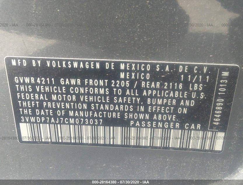3VWDP7AJ7CM073037