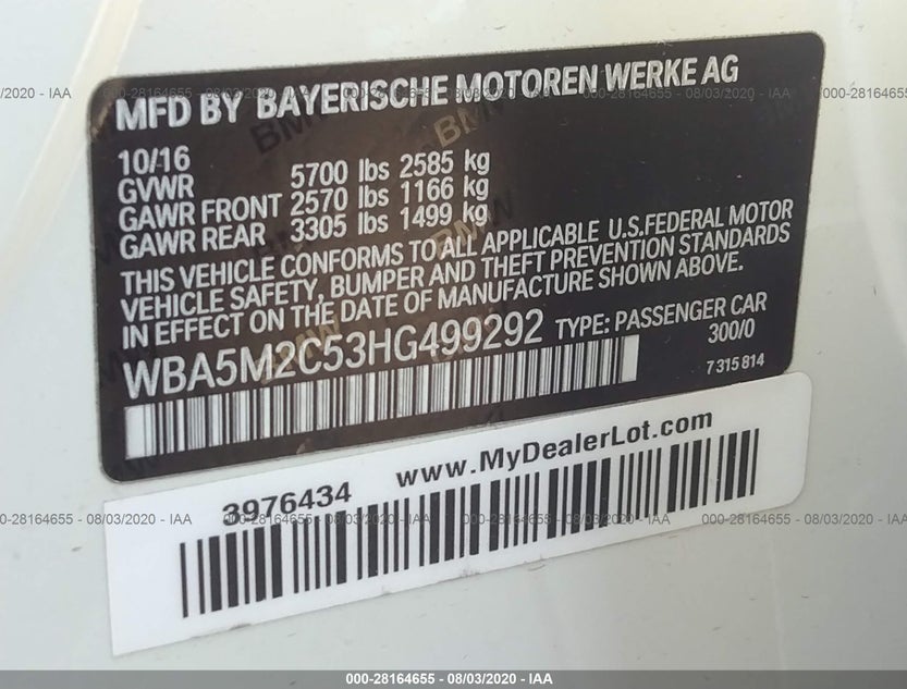 WBA5M2C53HG499292