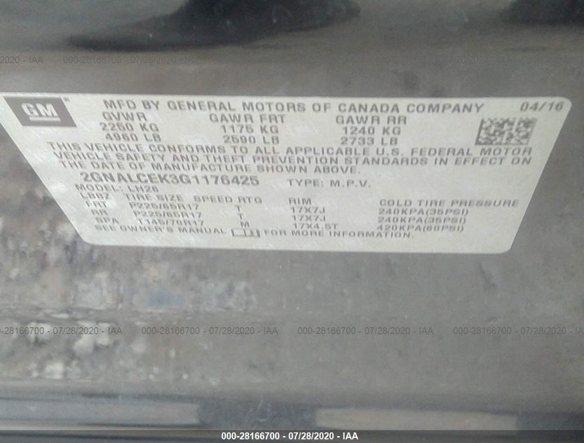 2GNALCEK3G1176425