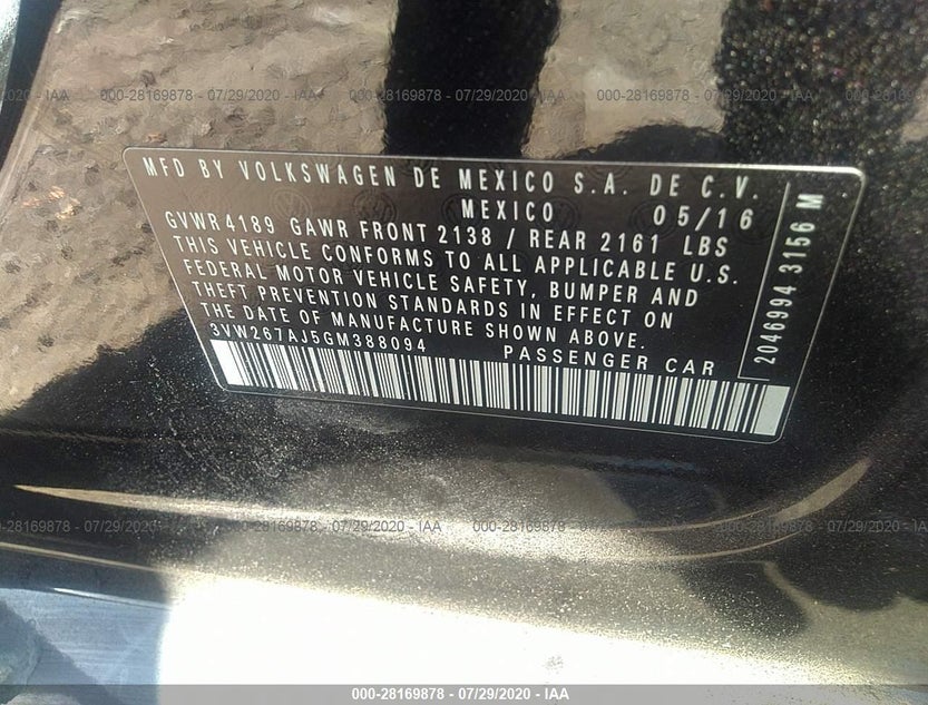3VW267AJ5GM388094