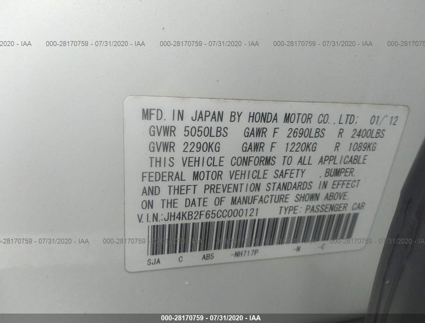 JH4KB2F65CC000121