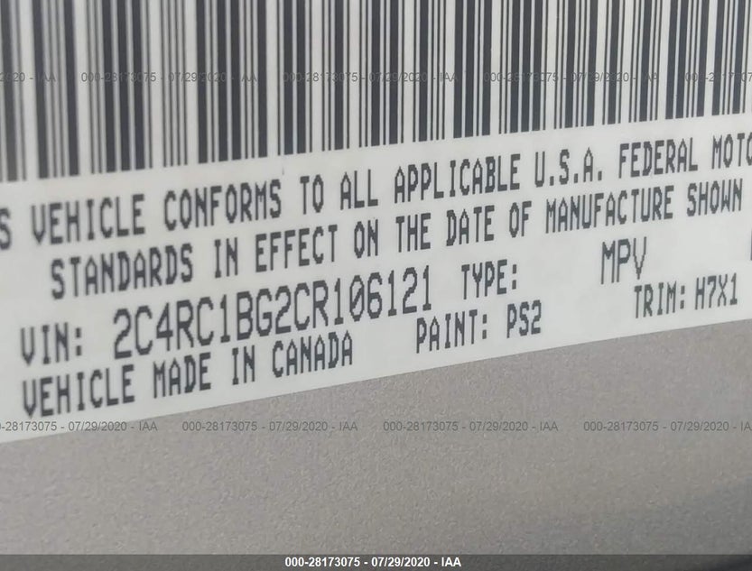 2C4RC1BG2CR106121