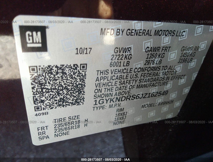 1GYKNDRS6JZ162549