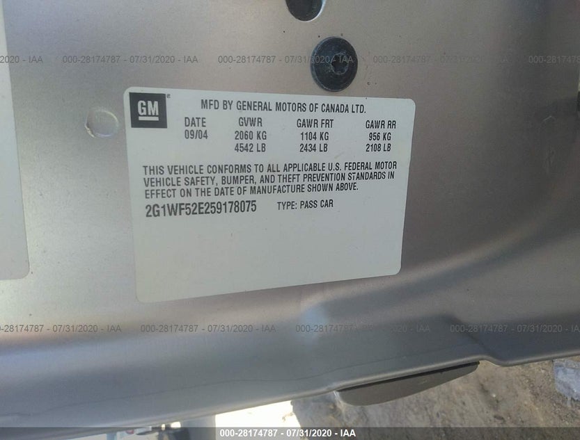 2G1WF52E259178075