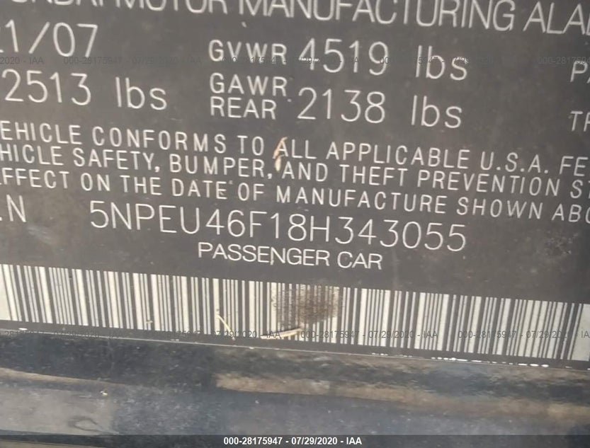5NPEU46F18H343055