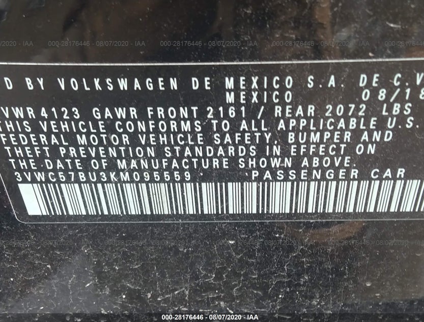 3VWC57BU3KM095559
