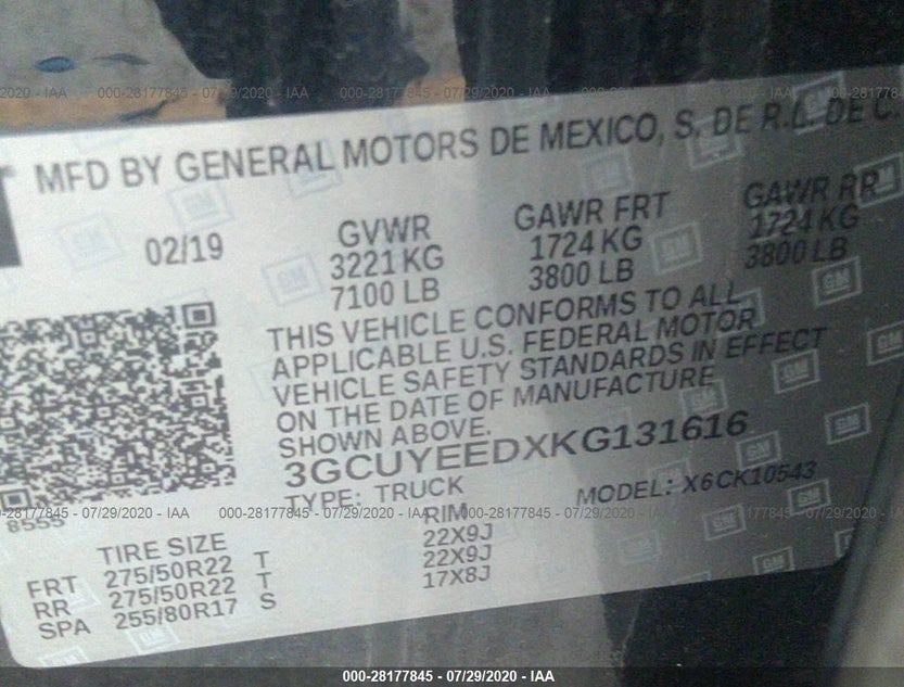3GCUYEEDXKG131616