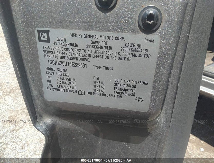1GCHK29U16E289691