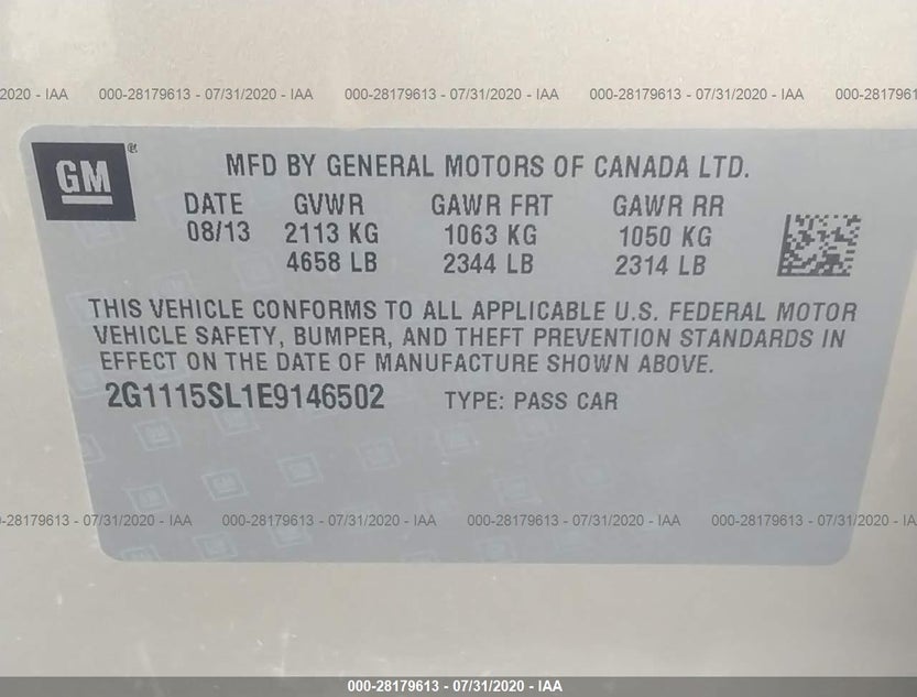 2G1115SL1E9146502