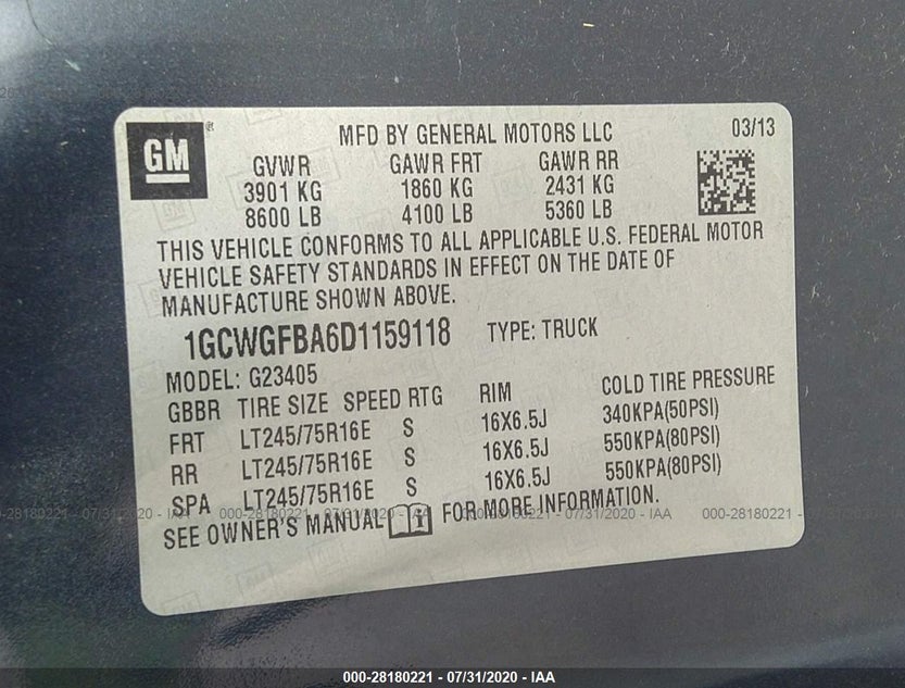 1GCWGFBA6D1159118