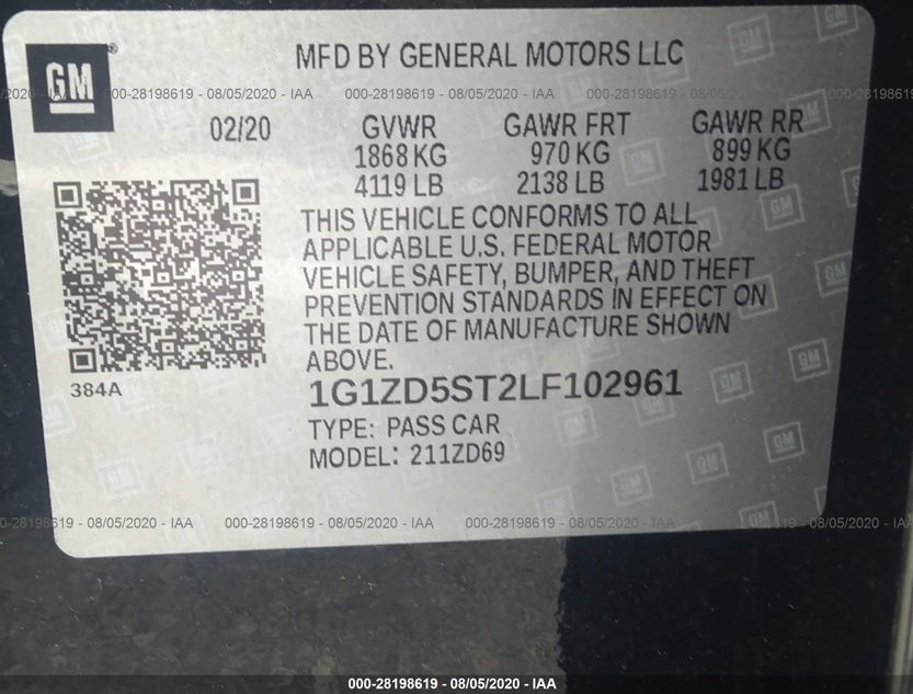 1G1ZD5ST2LF102961