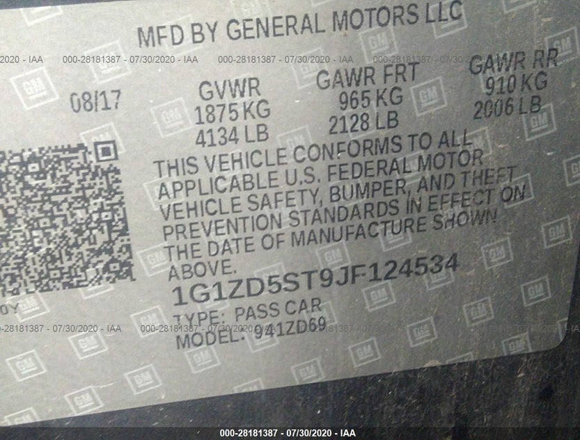 1G1ZD5ST9JF124534