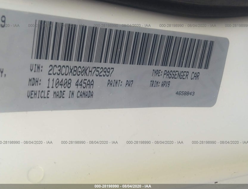 2C3CDXBG0KH752997