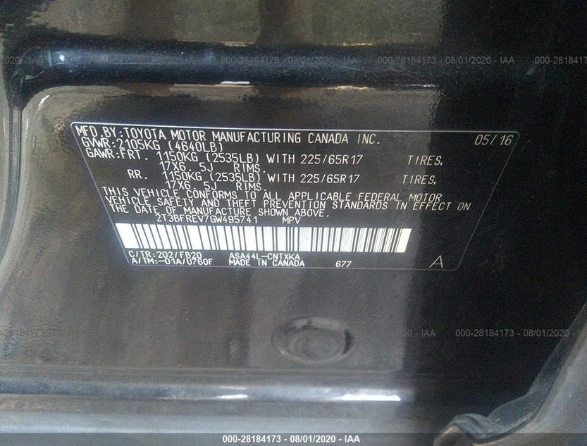 2T3BFREV7GW495741