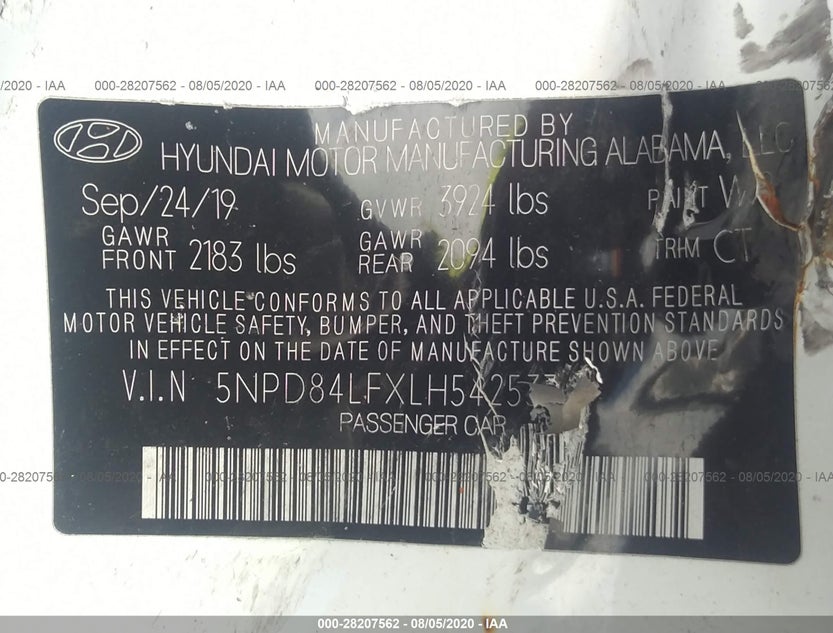 5NPD84LFXLH542537