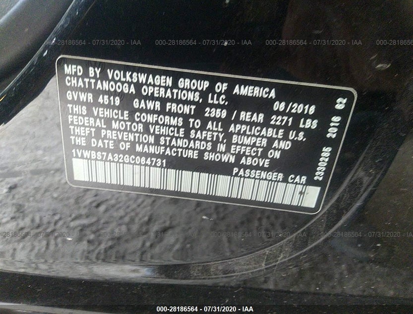 1VWBS7A32GC064731