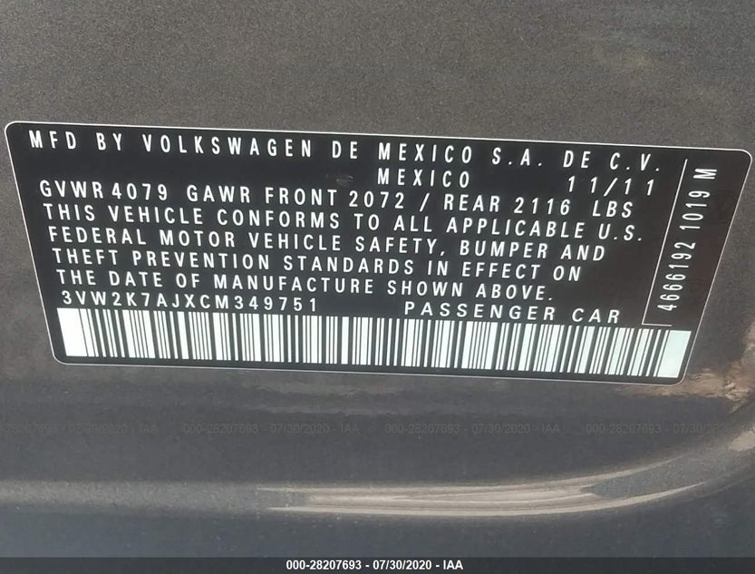 3VW2K7AJXCM349751