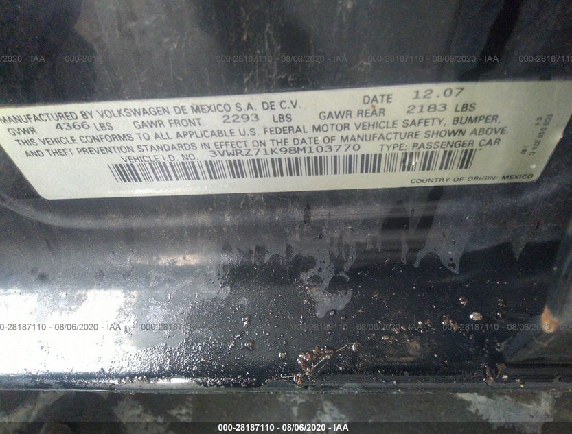 3VWRZ71K98M103770