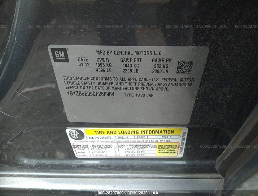 1G1ZB5E09CF260964