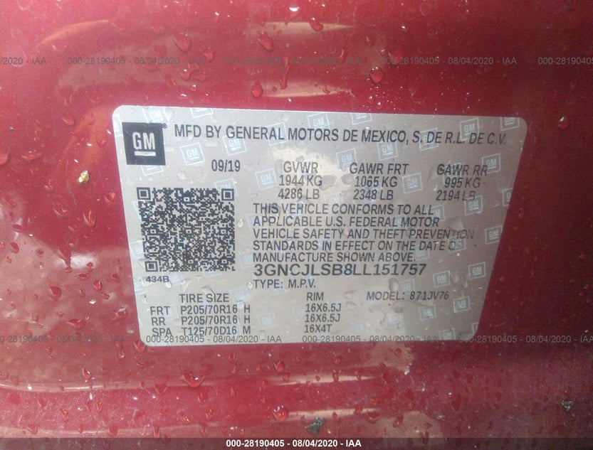 3GNCJLSB8LL151757