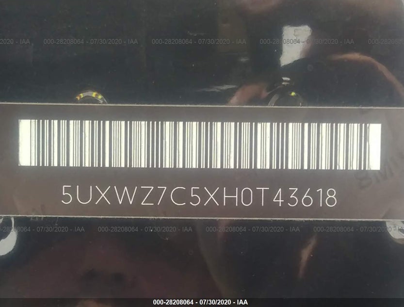 5UXWZ7C5XH0T43618