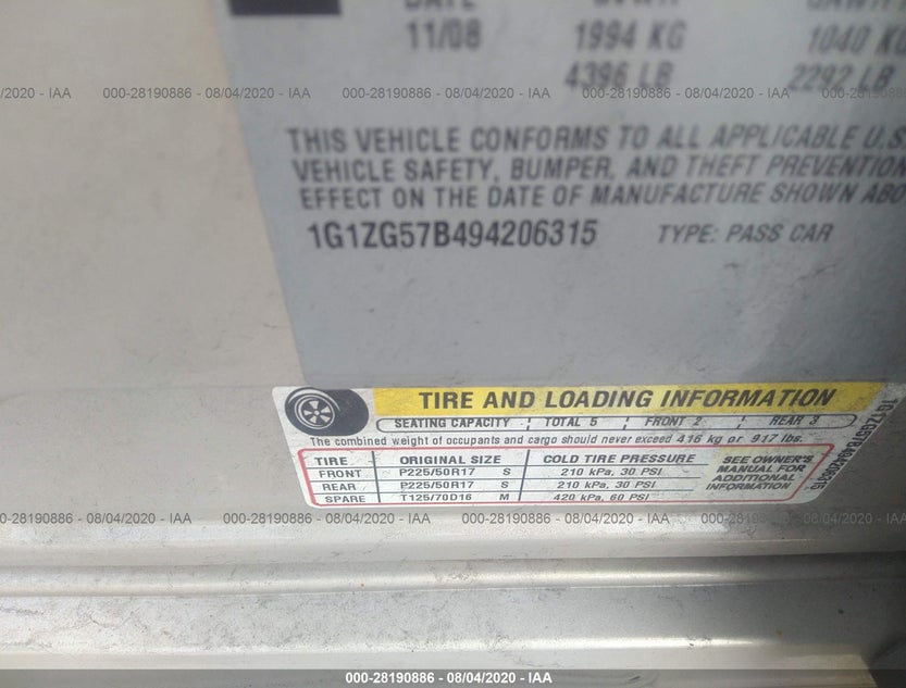 1G1ZG57B494206315