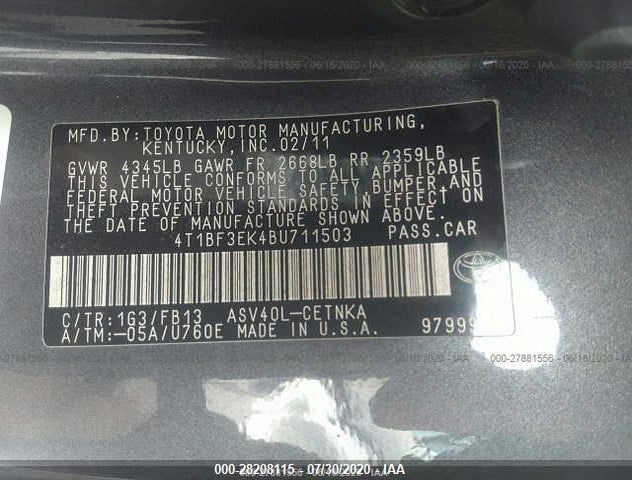 4T1BF3EK4BU711503