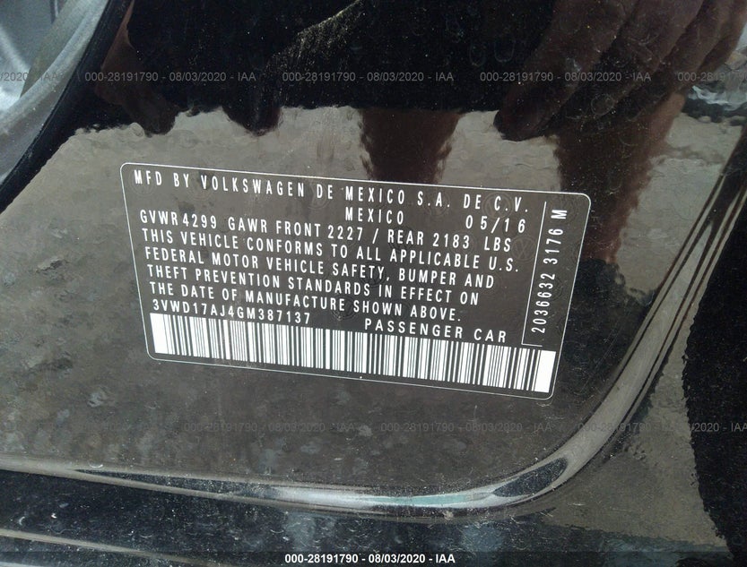 3VWD17AJ4GM387137