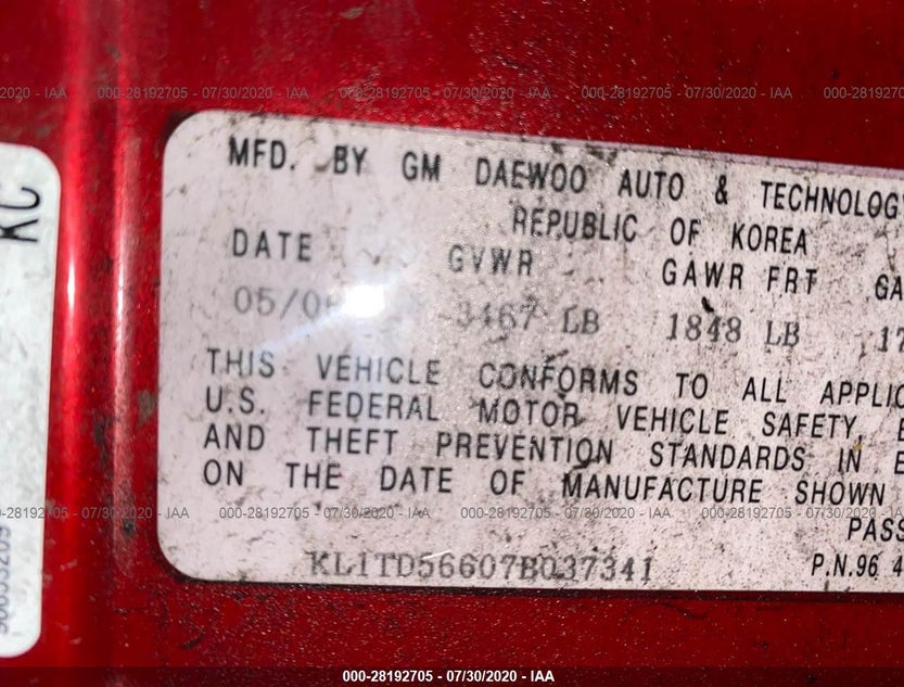 KL1TD56607B037341