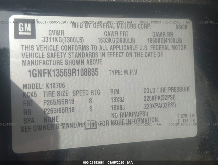 1GNFK13569R108835