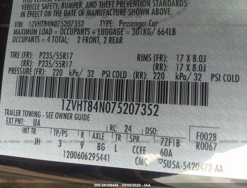 1ZVHT84N075207352