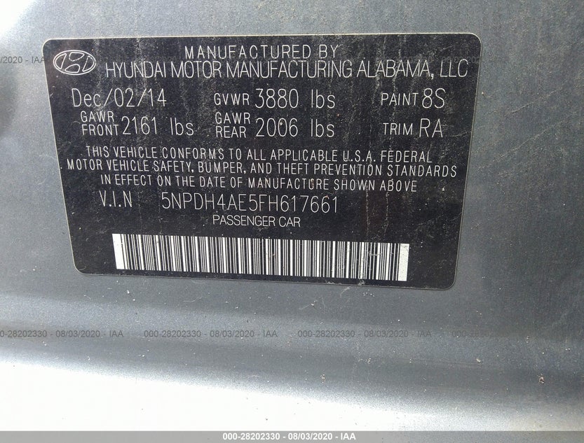 5NPDH4AE5FH617661